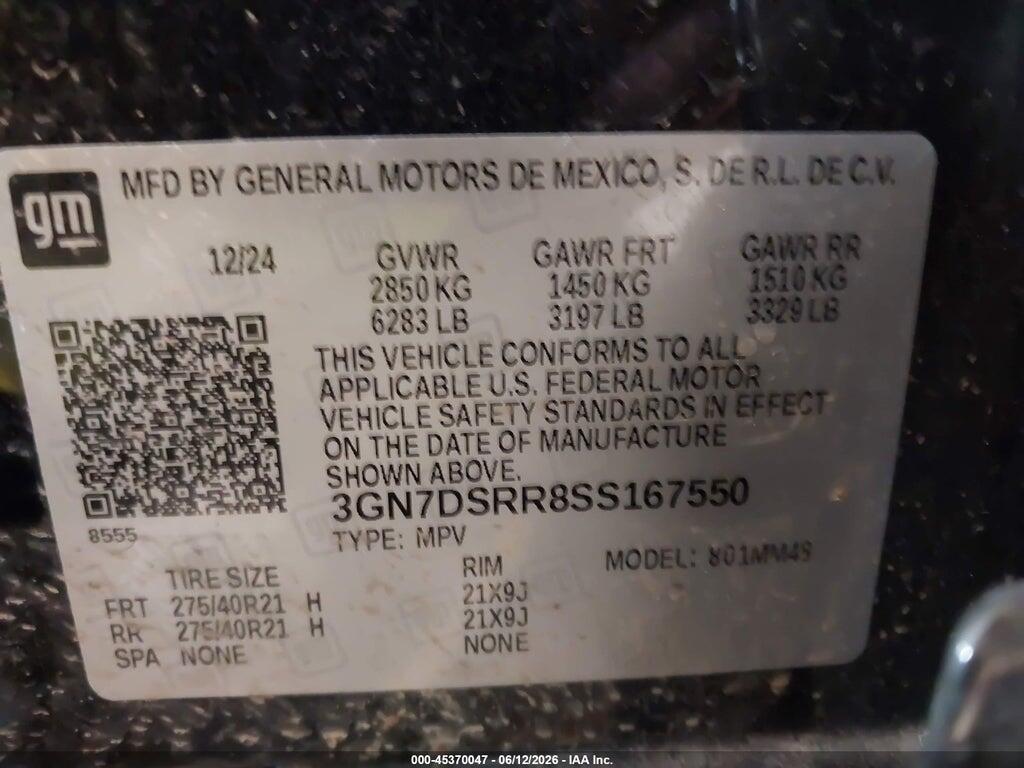 3GN7DSRR8SS167550 2025 CHEVROLET EQUINOX EV photo no. 9