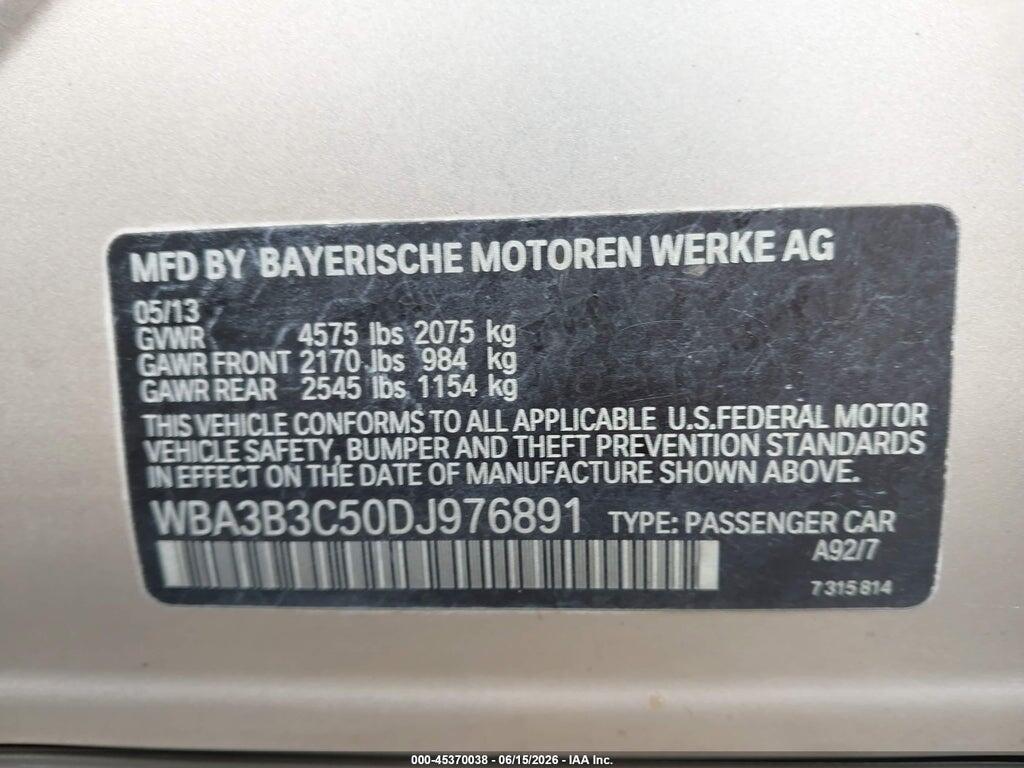 WBA3B3C50DJ976891 2013 BMW 328I photo no. 9