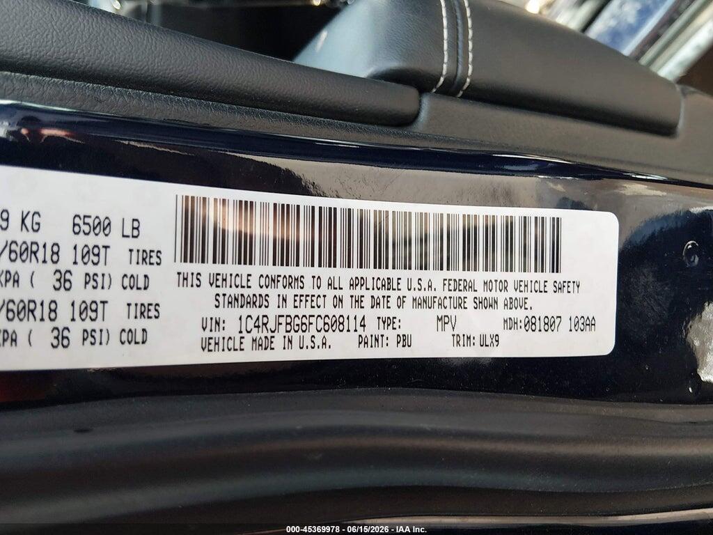 1C4RJFBG6FC608114 2015 JEEP GRAND CHEROKEE photo no. 9