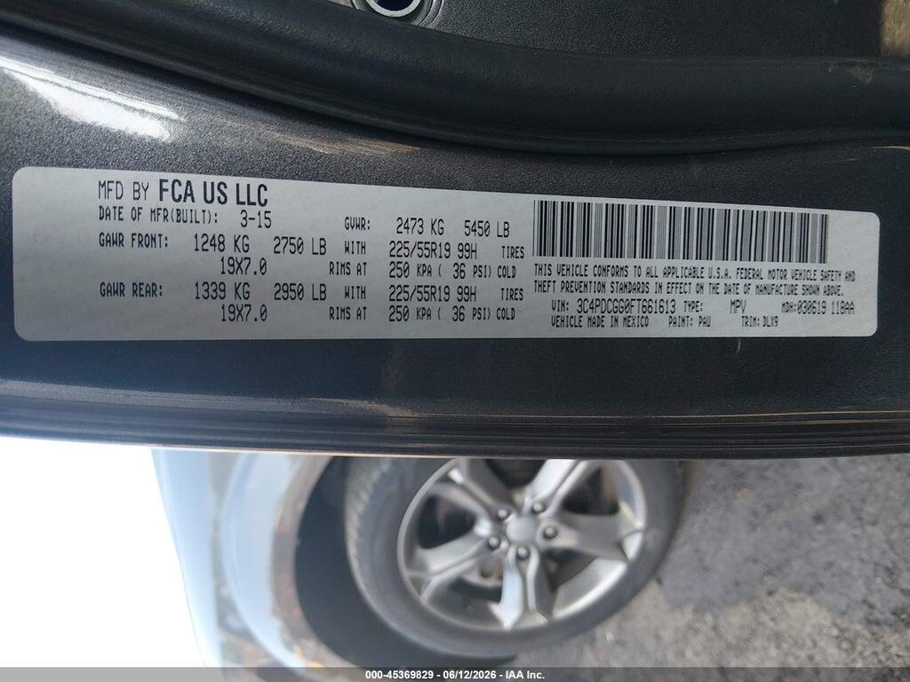 3C4PDCGG0FT661613 2015 DODGE JOURNEY photo no. 9
