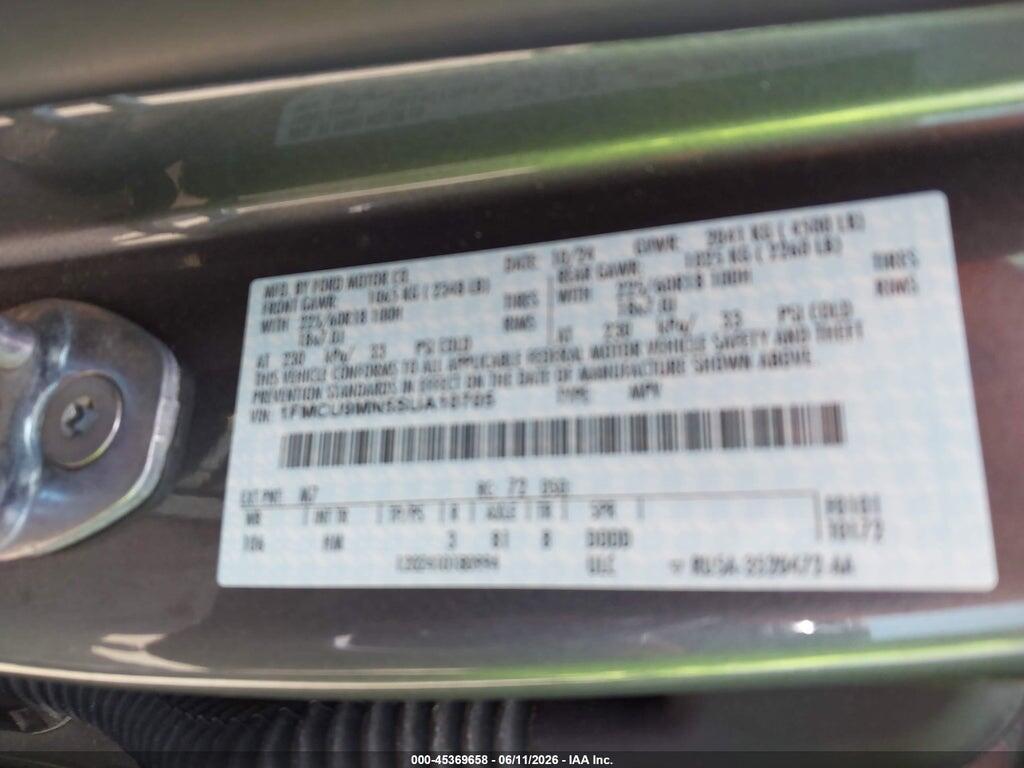 1FMCU9MN5SUA10705 2025 FORD ESCAPE photo no. 9