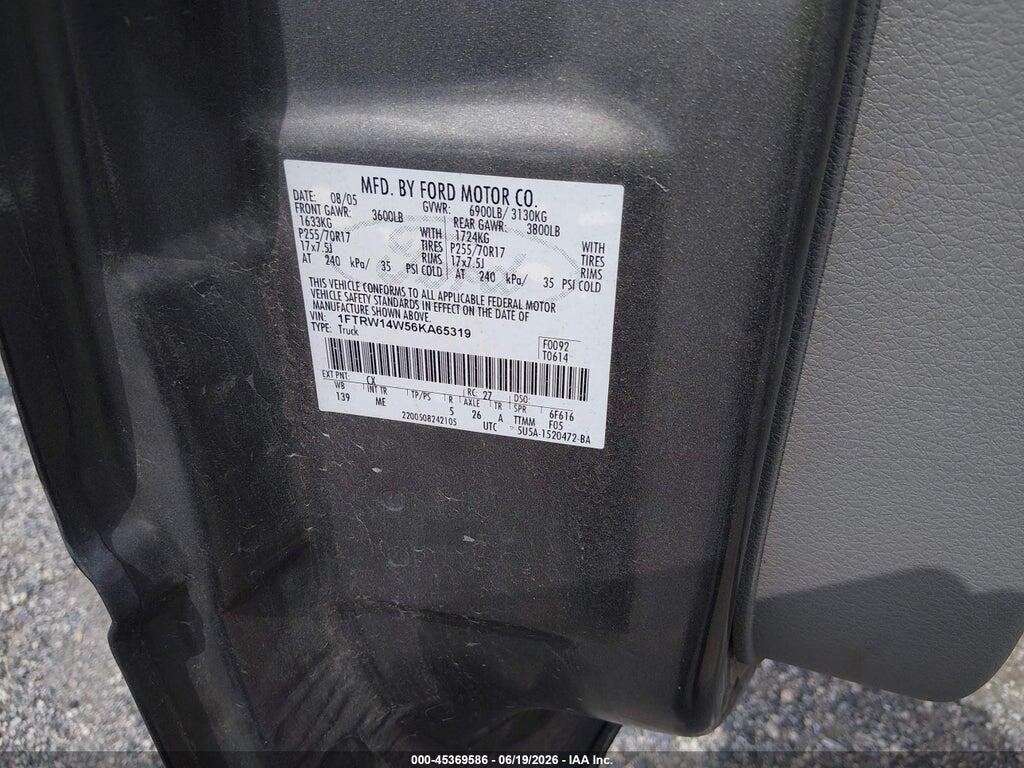 1FTRW14W56KA65319 2006 FORD F-150 photo no. 9