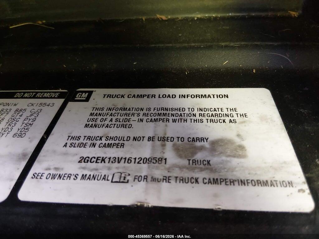 2GCEK13V161209581 2006 CHEVROLET SILVERADO 1500 photo no. 9