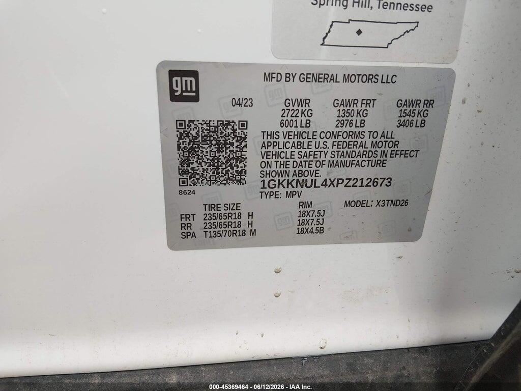 1GKKNUL4XPZ212673 2023 GMC ACADIA photo no. 9