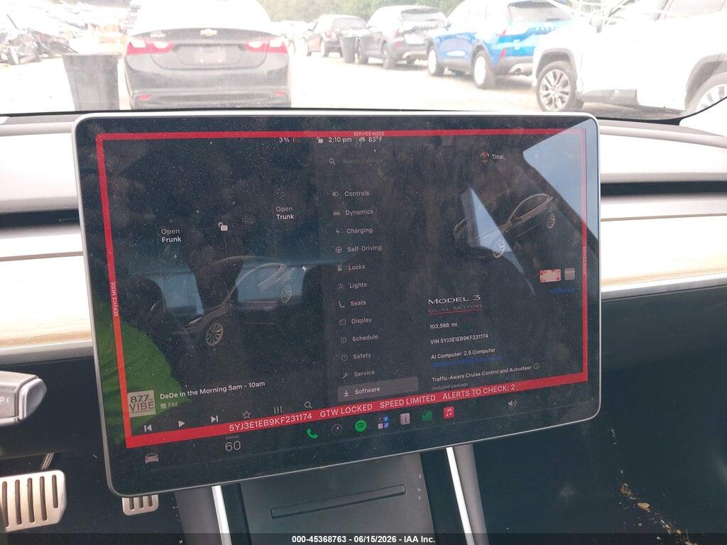 5YJ3E1EB9KF231174 2019 TESLA MODEL 3 photo no. 7