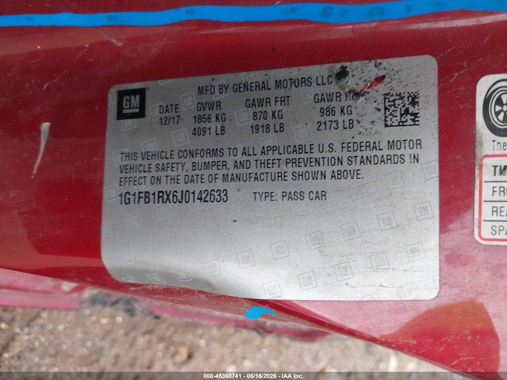 1G1FB1RX6J0142633 2018 CHEVROLET CAMARO photo no. 9