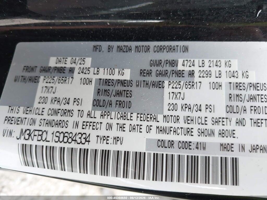 JM3KFBCL1S0684334 2025 MAZDA CX-5 photo no. 9