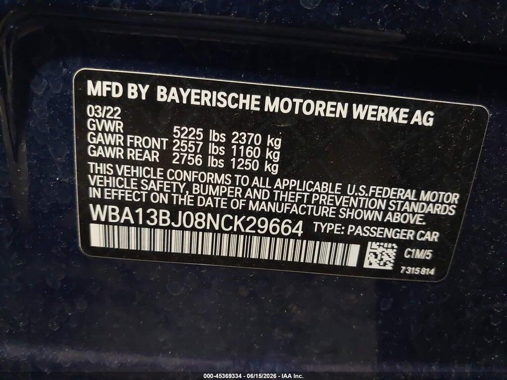 WBA13BJ08NCK29664 2022 BMW 530 photo no. 9