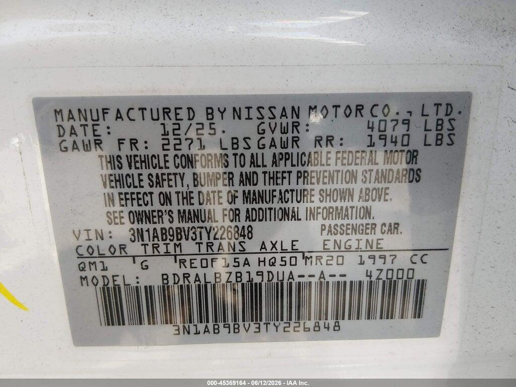 3N1AB9BV3TY226848 2026 NISSAN SENTRA photo no. 9