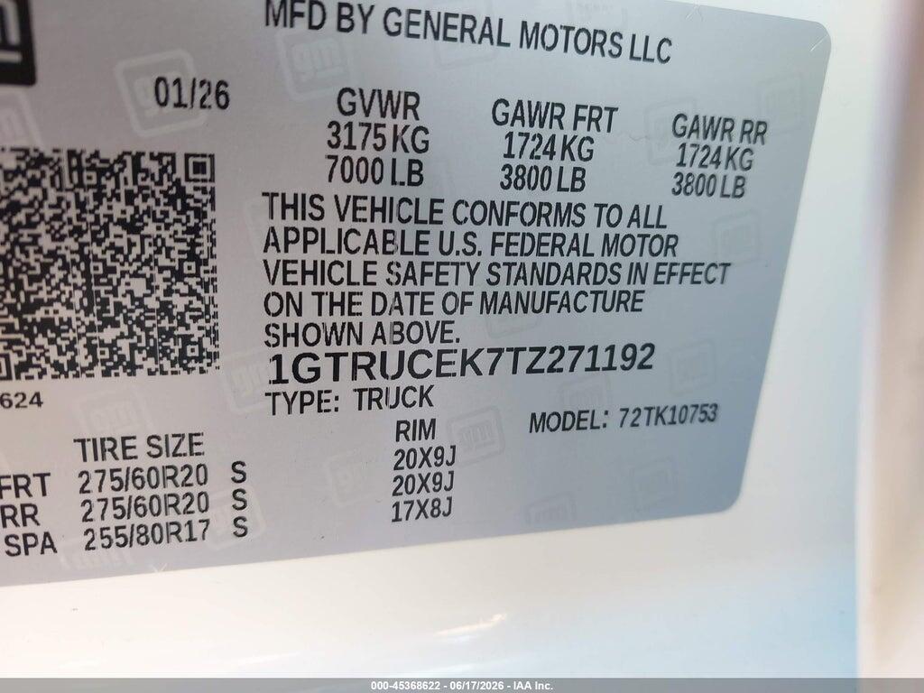 1GTRUCEK7TZ271192 2026 GMC SIERRA 1500 photo no. 9