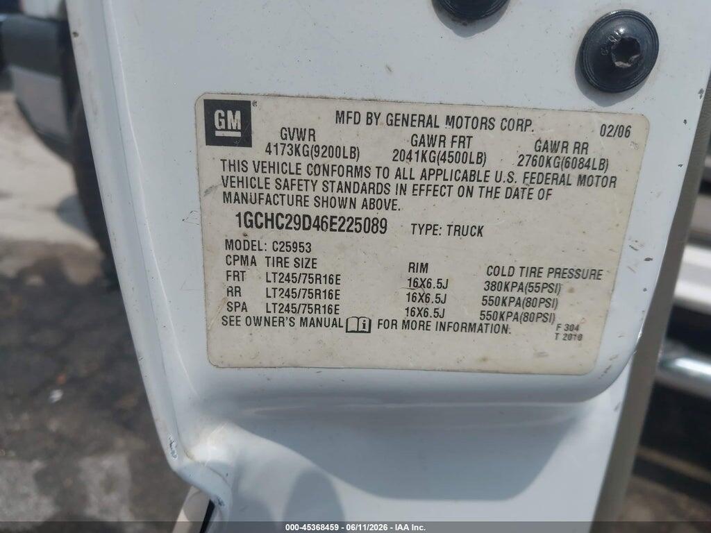 1GCHC29D46E225089 2006 CHEVROLET SILVERADO 2500HD photo no. 9