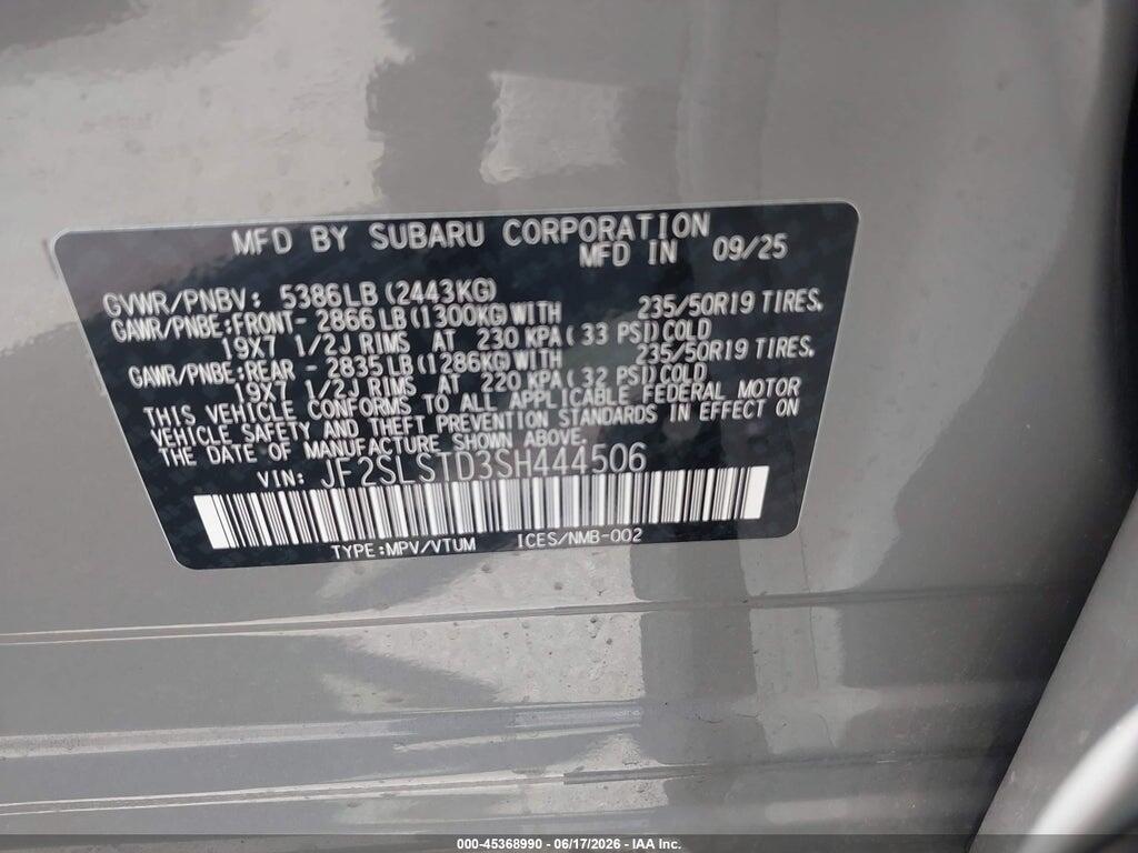 JF2SLSTD3SH444506 2025 SUBARU FORESTER photo no. 9