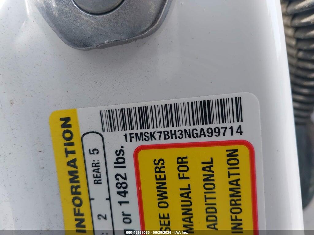 1FMSK7BH3NGA99714 2022 FORD EXPLORER photo no. 9