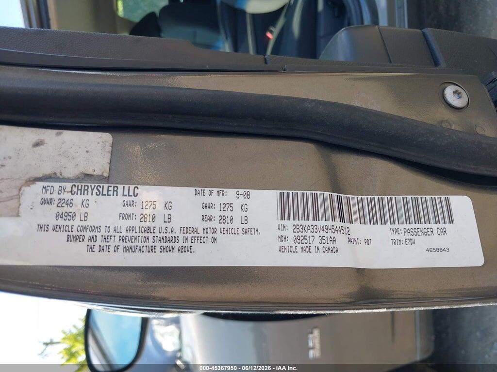 2B3KA33V49H544512 2009 DODGE CHARGER photo no. 9