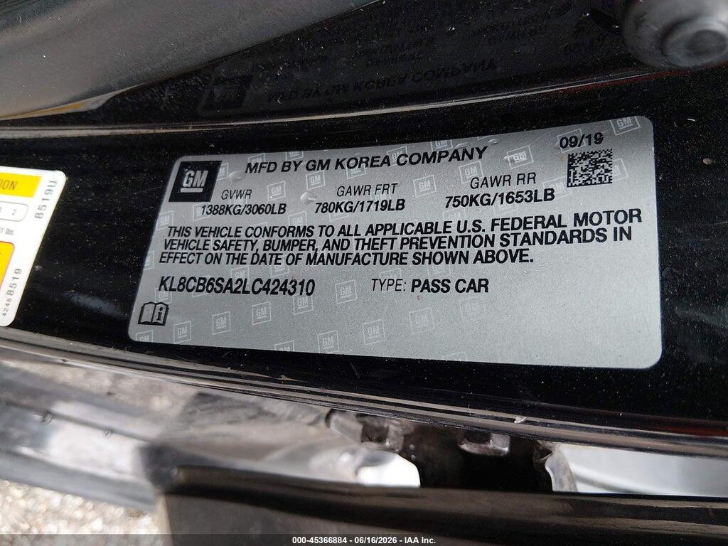 KL8CB6SA2LC424310 2020 CHEVROLET SPARK photo no. 9