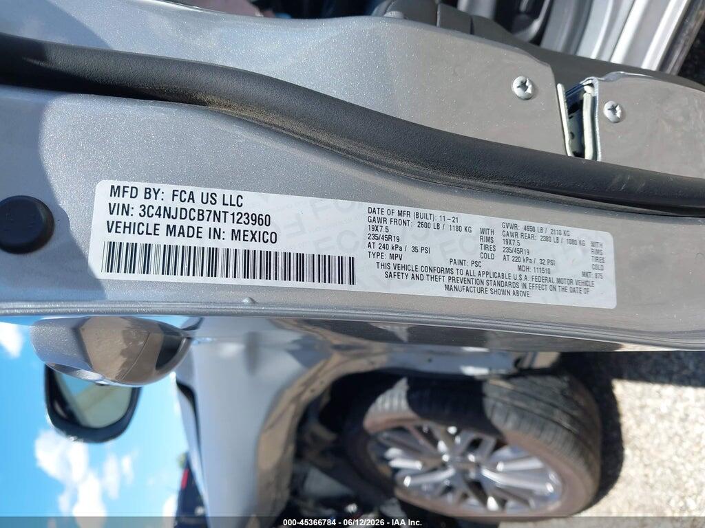 3C4NJDCB7NT123960 2022 JEEP COMPASS photo no. 9