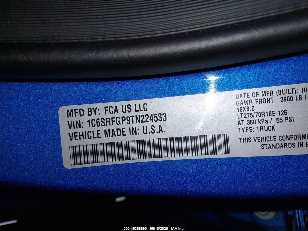 1C6SRFGP9TN224533 2026 RAM 1500 photo no. 9
