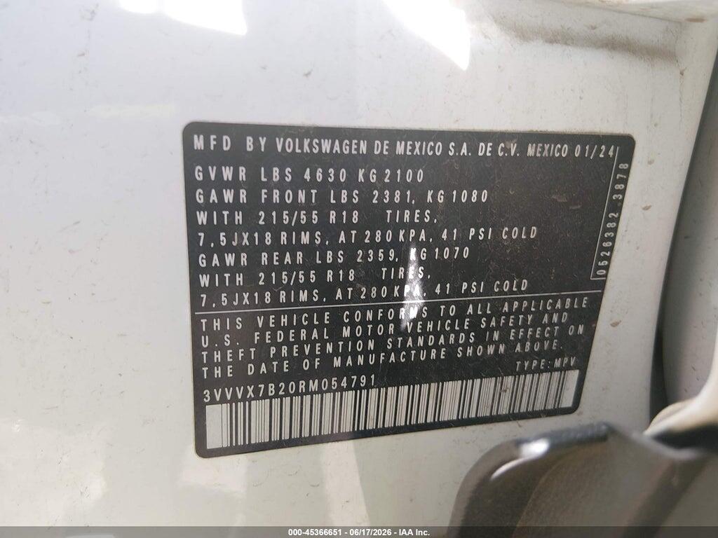3VVVX7B20RM054791 2024 VOLKSWAGEN TAOS photo no. 9