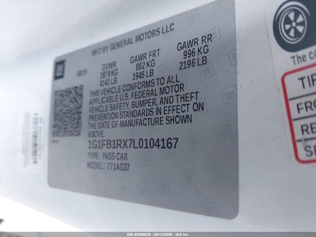 1G1FB1RX7L0104167 2020 CHEVROLET CAMARO photo no. 9
