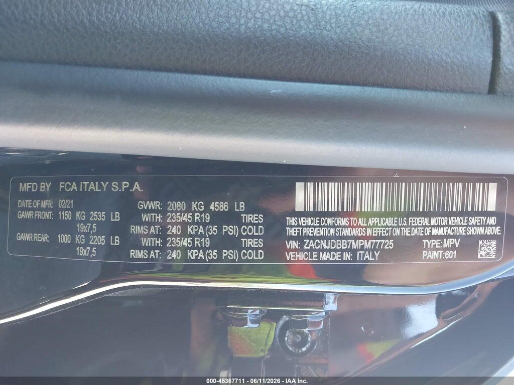 ZACNJDBB7MPM77725 2021 JEEP RENEGADE photo no. 9
