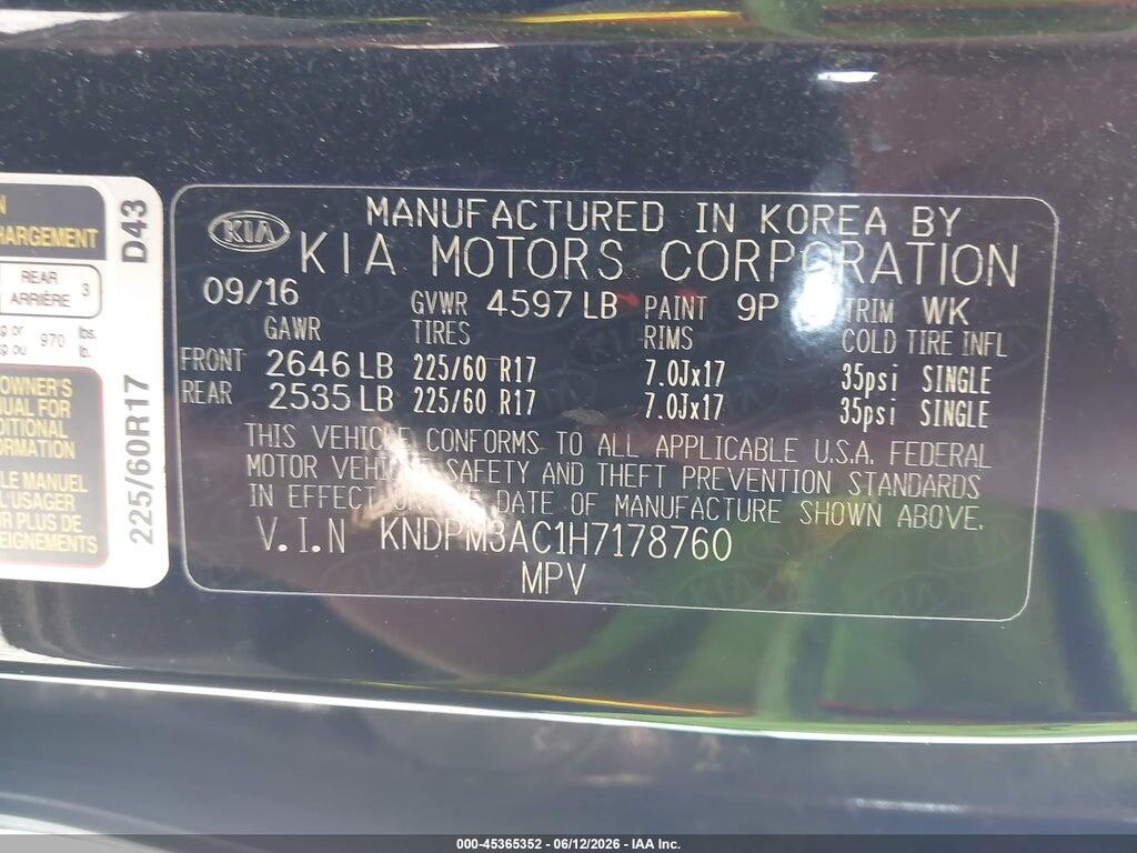 KNDPM3AC1H7178760 2017 KIA SPORTAGE photo no. 9