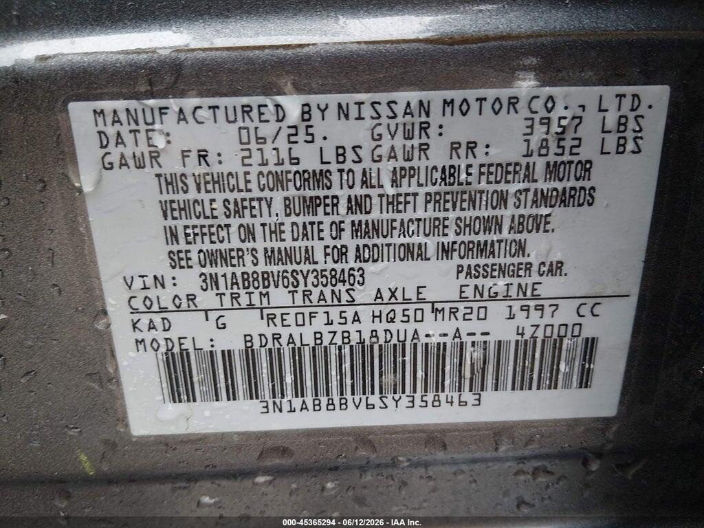 3N1AB8BV6SY358463 2025 NISSAN SENTRA photo no. 9