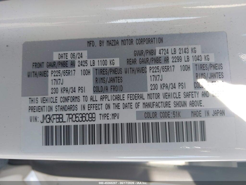 JM3KFBBL7R0536099 2024 MAZDA CX-5 photo no. 9