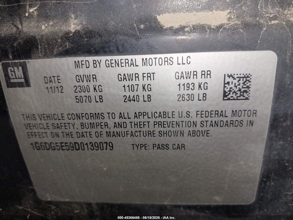 1G6DG5E59D0139079 2013 CADILLAC CTS photo no. 9