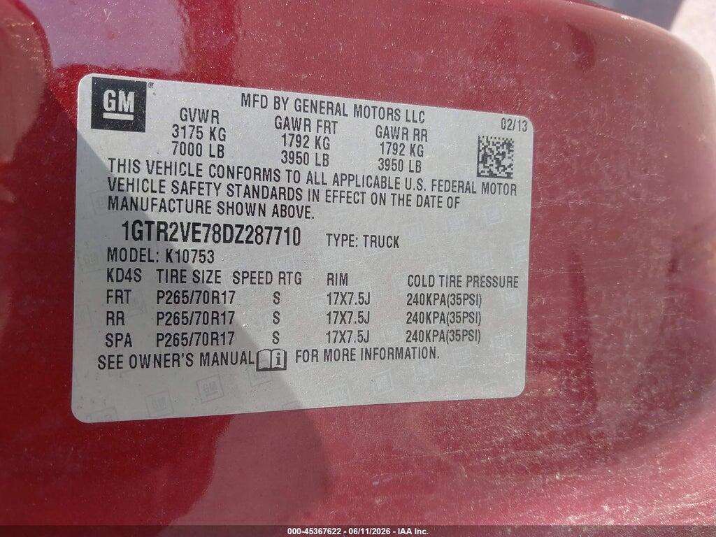 1GTR2VE78DZ287710 2013 GMC SIERRA 1500 photo no. 9