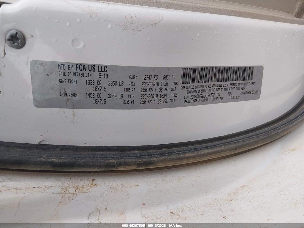 2C4RC1GG0LR109737 2020 CHRYSLER PACIFICA photo no. 9