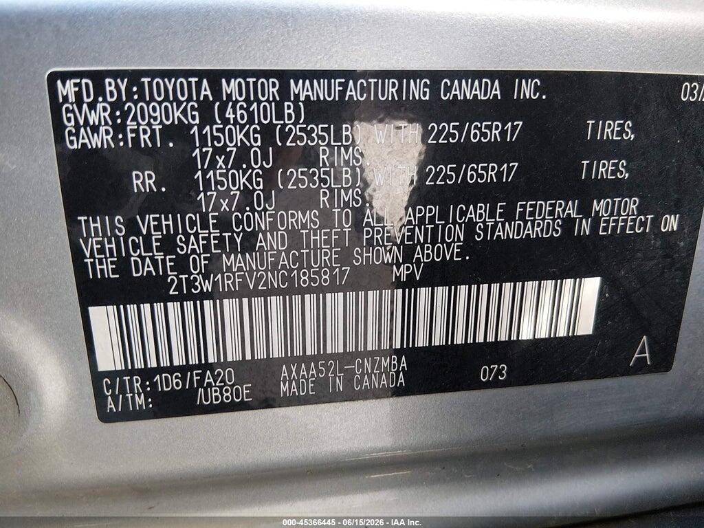 2T3W1RFV2NC185817 2022 TOYOTA RAV4 photo no. 9
