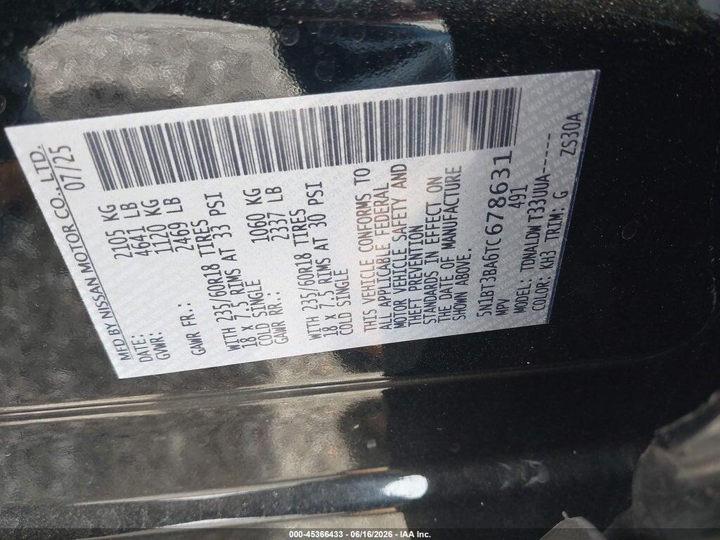 5N1BT3BA6TC678631 2026 NISSAN ROGUE photo no. 9
