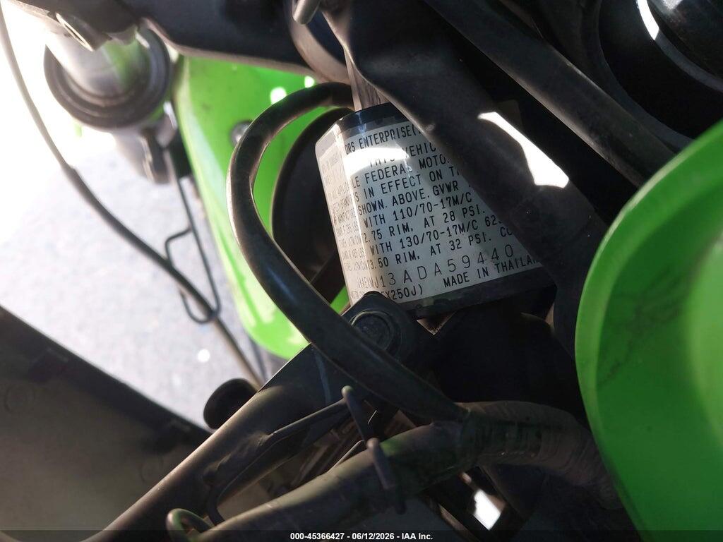 JKAEXMJ13ADA59440 2010 KAWASAKI EX250 photo no. 10