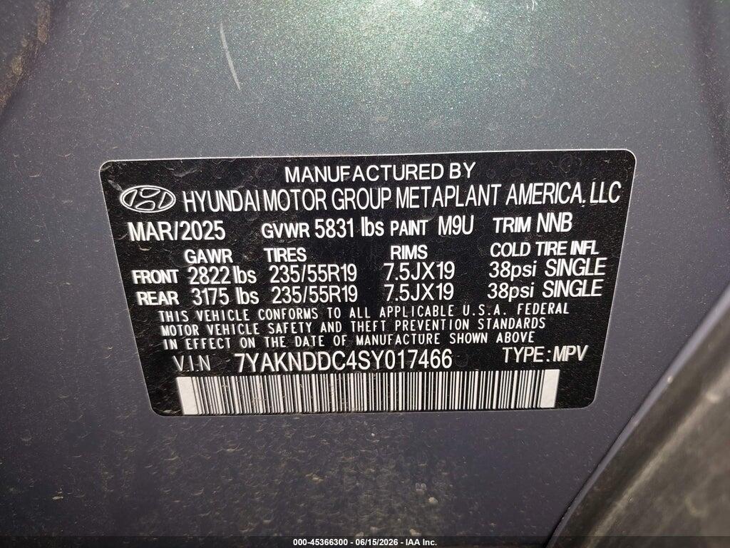 7YAKNDDC4SY017466 2025 HYUNDAI IONIQ 5 photo no. 9