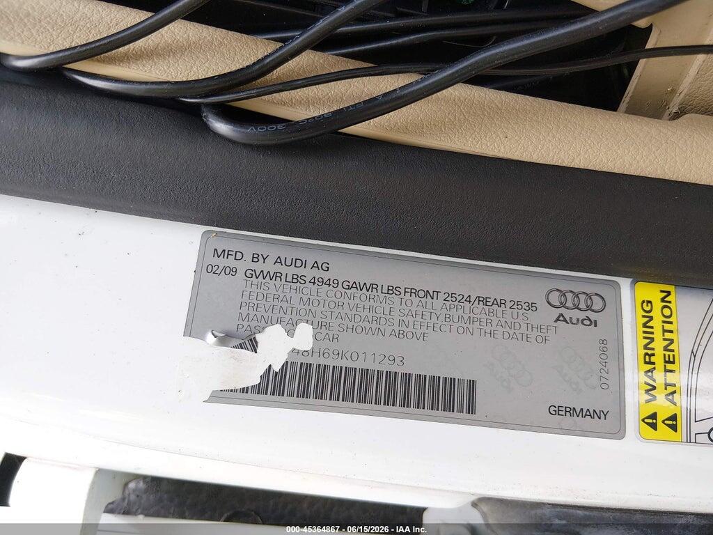 WAUDF48H69K011293 2009 AUDI A4 photo no. 9