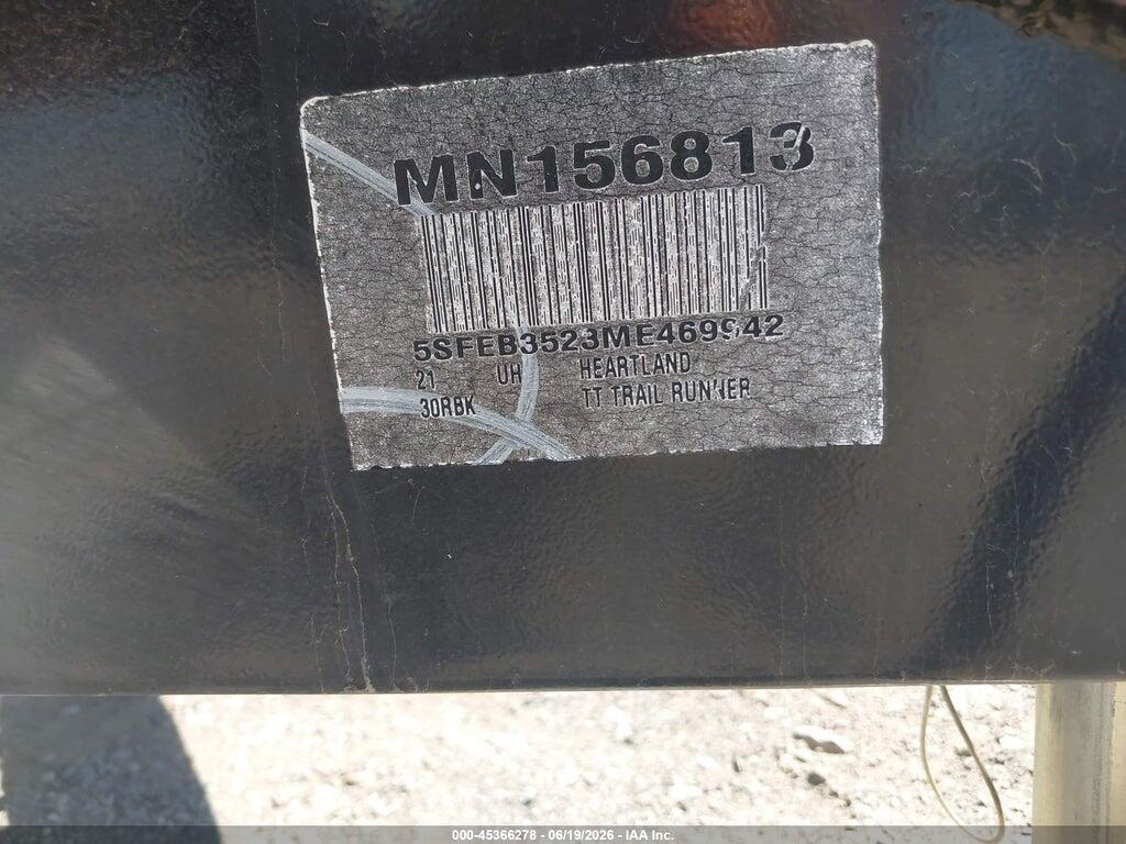 5SFEB3523ME469942 2021 HEARTLAND RV TRAIL RUNNER 30RBK TRAVEL TRAILER photo no. 9