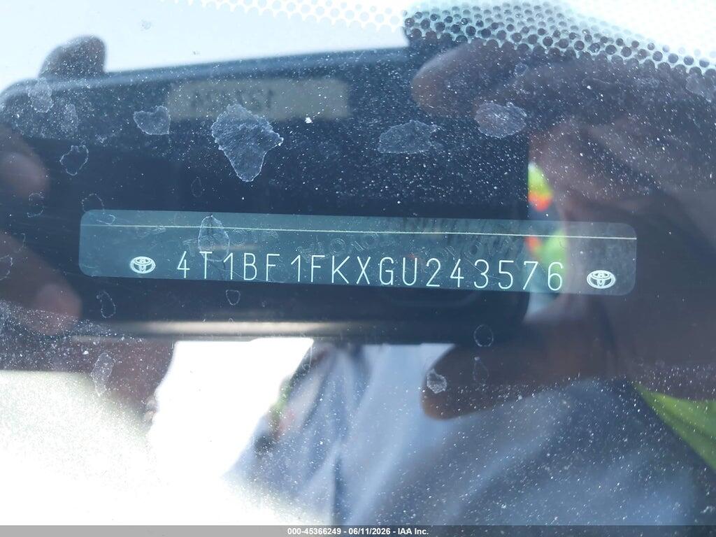 4T1BF1FKXGU243576 2016 TOYOTA CAMRY photo no. 9