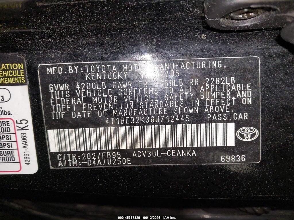4T1BE32K36U712445 2006 TOYOTA CAMRY photo no. 9