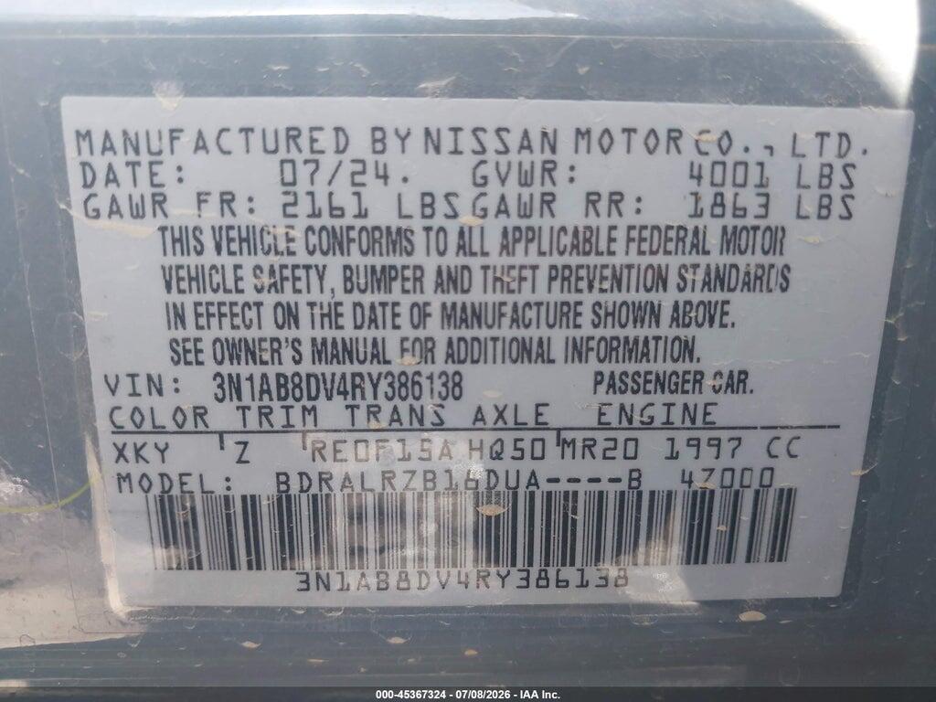 3N1AB8DV4RY386138 2024 NISSAN SENTRA photo no. 9