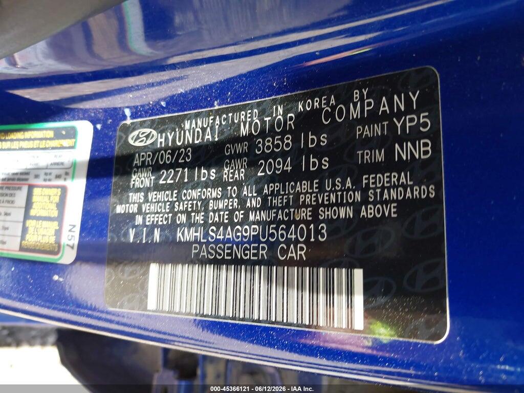 KMHLS4AG9PU564013 2023 HYUNDAI ELANTRA photo no. 9