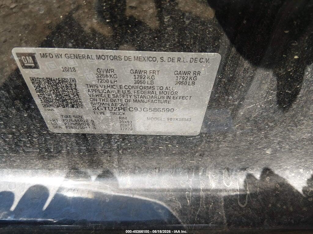 3GTU2PEC9JG586590 2018 GMC SIERRA 1500 photo no. 9