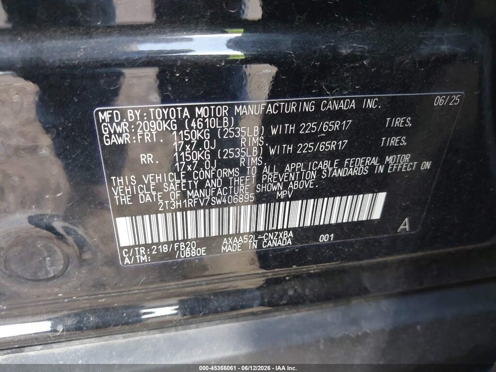2T3H1RFV7SW406895 2025 TOYOTA RAV4 photo no. 9
