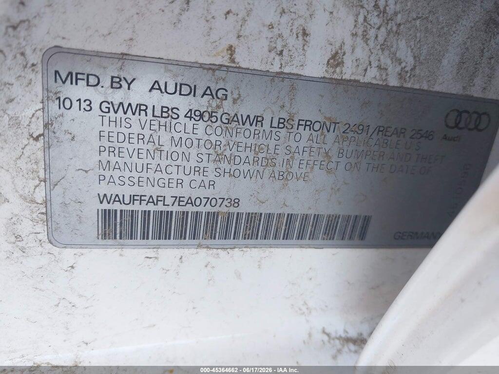 WAUFFAFL7EA070738 2014 AUDI A4 photo no. 9
