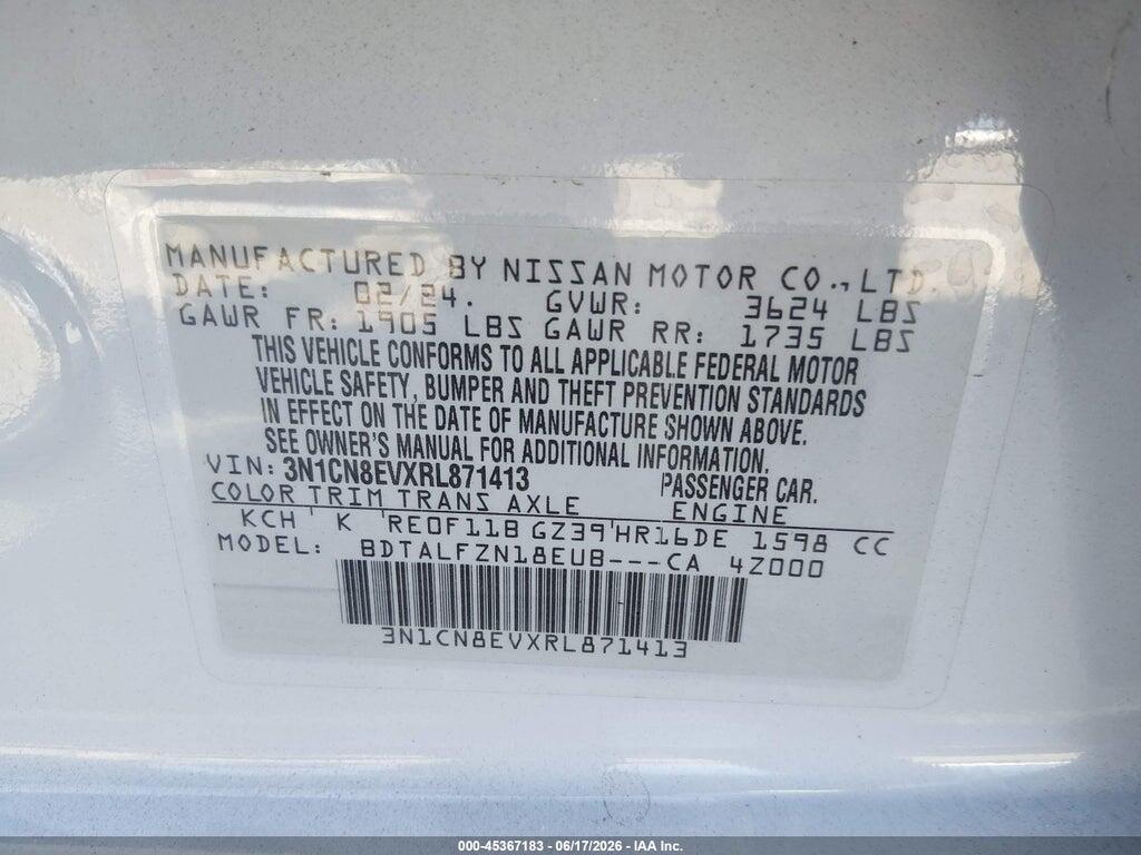 3N1CN8EVXRL871413 2024 NISSAN VERSA photo no. 9