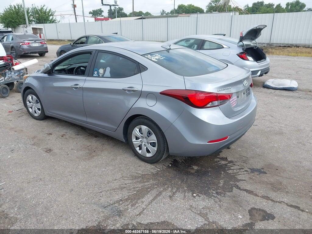 5NPDH4AE9GH784560 2016 HYUNDAI ELANTRA photo no. 3