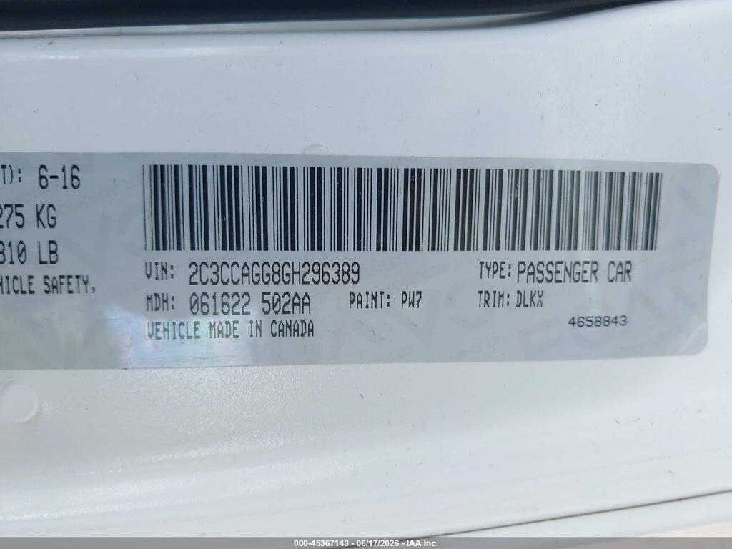 2C3CCAGG8GH296389 2016 CHRYSLER 300 photo no. 9