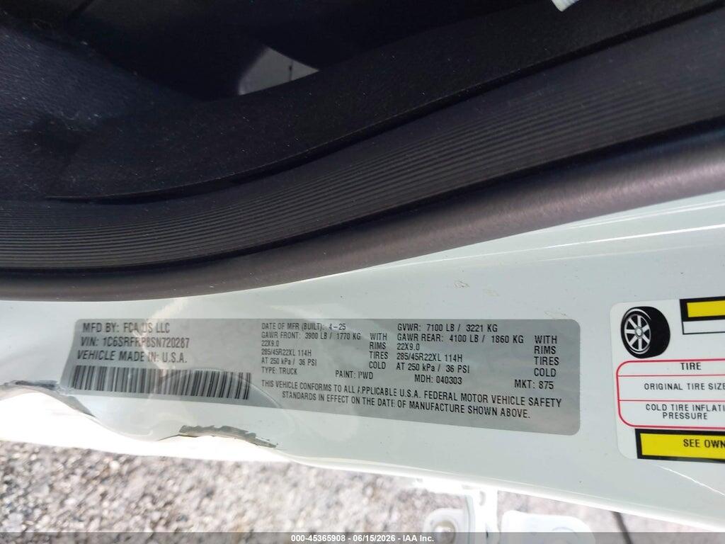1C6SRFRP8SN720287 2025 RAM 1500 photo no. 9