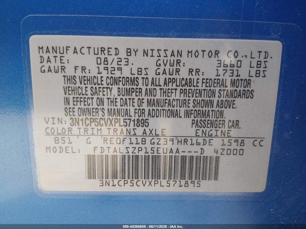 3N1CP5CVXPL571895 2023 NISSAN KICKS photo no. 9