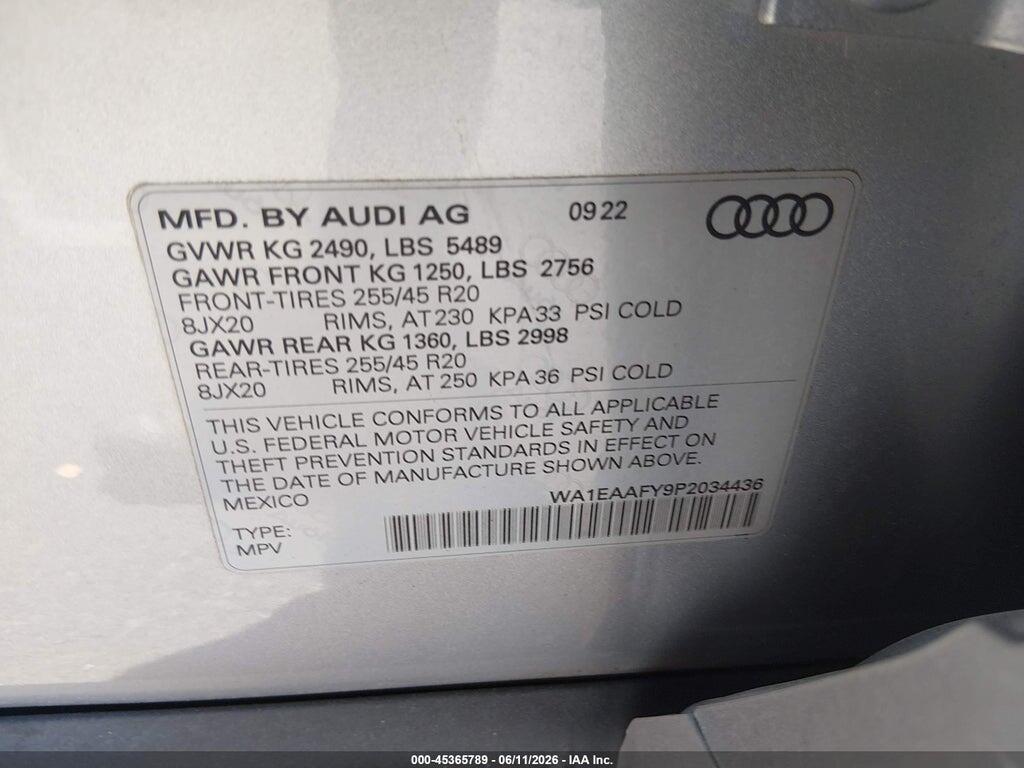 WA1EAAFY9P2034436 2023 AUDI Q5 photo no. 9