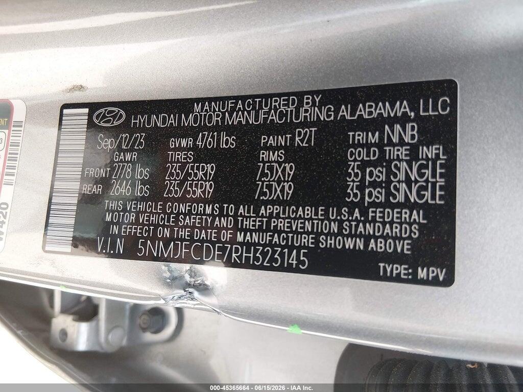 5NMJFCDE7RH323145 2024 HYUNDAI TUCSON photo no. 9